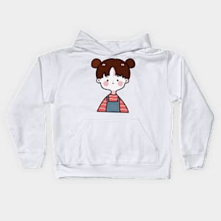 Space Buns Girl - Ashley Kids Hoodie